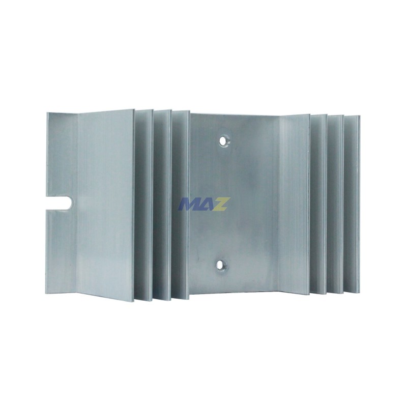 Disipador De Aluminio Para 1 srr De 10 A 40 Tamaño 70X125X50Mm