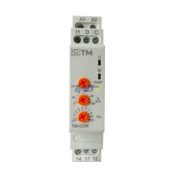 RELE DE CONTROL DE NIVEL POR ELECTRODO 2/3 ELECTRODOS 24-240VAC/DC SENSIBILIDAD AJUSTABLE 5K-100K SALIDA 1PDT 8A MARCA TM