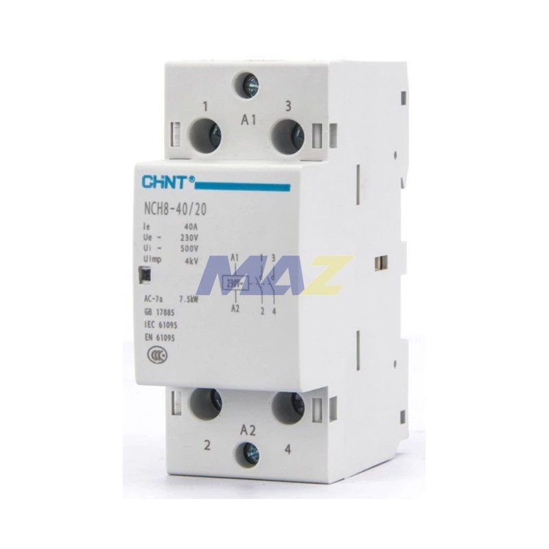 CONTACTOR MODULAR 2 POLOS 40A 110 VAC NCH8 CHINT
