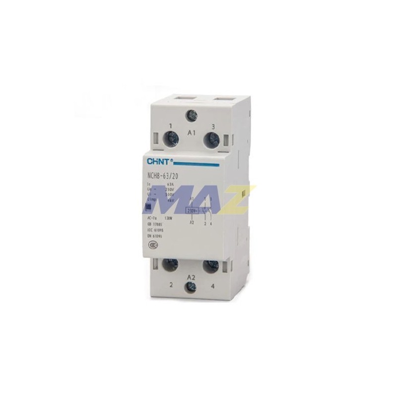 CONTACTOR MODULAR 2 POLOS 63A 240 VAC NCH8 CHINT