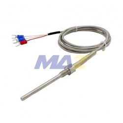 Sensor Temperatura Pt1000 Clase A 9.84 X 3/16 De Diámetro 1.50M Cable Fibra De Vidrio