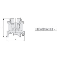 PORTAFUSIBLE 5 DIA X 20MM LARGO RIEL DIN 1 POLO