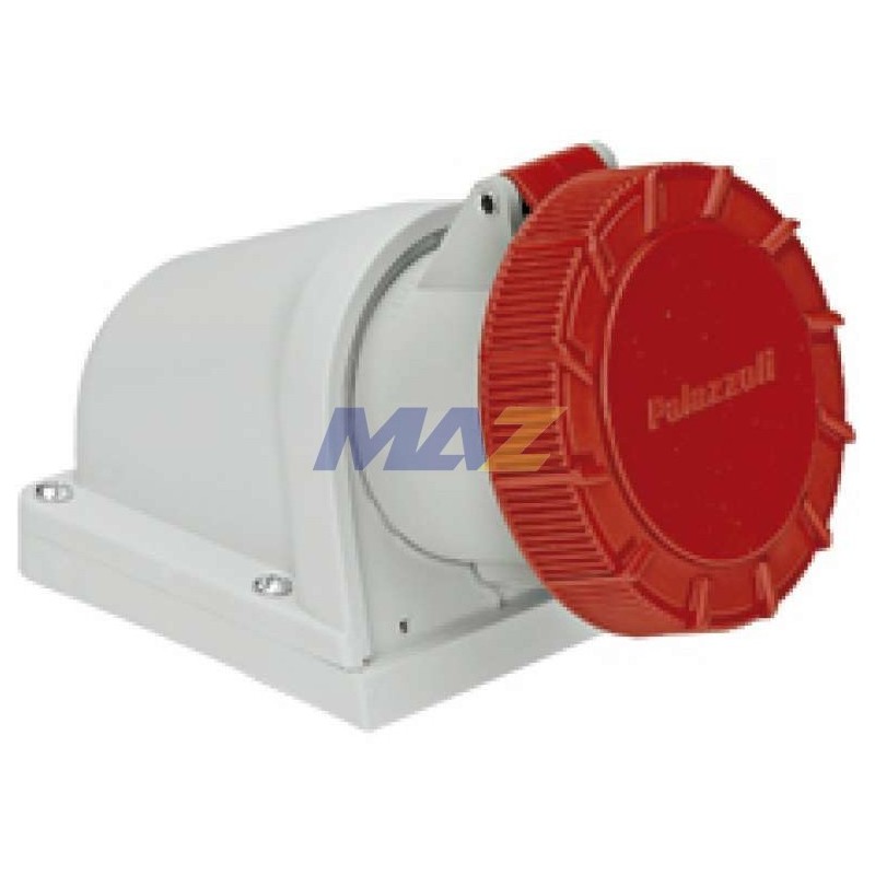 TOMA SOBREPONER INDUSTRIAL 3P+T 32A IP44 6H 380-415VAC ROJO