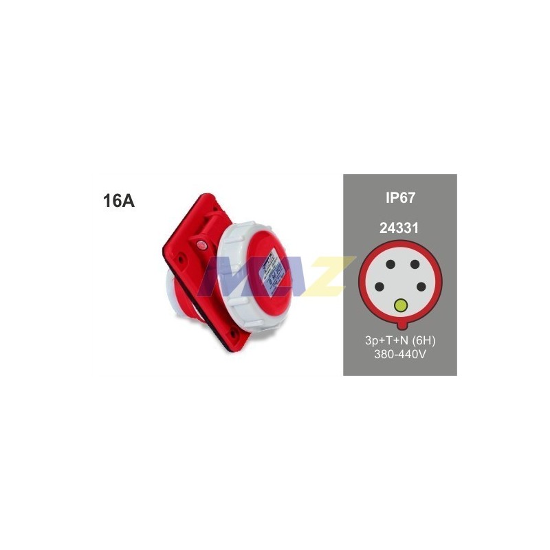 TOMA EMPOTRABLE 32A 380-440 3P+T 6H IP67 24332 SPEEDPRO FAMATEL