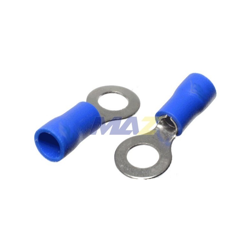 Terminal Tipo Ojo Awg 16-14 13/64 Azul Aislada