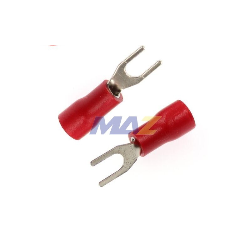 TERMINAL HORQUILLA AWG 22-16 ROJO 1/4 PULGADAS