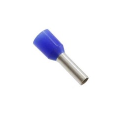 TERMINAL PIN HUECO 2.5MM AWG 14 AZUL AISLADA