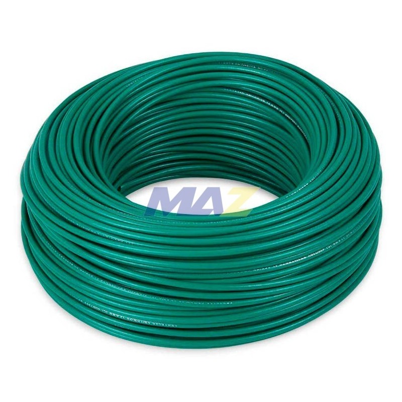 Cable AWG 12, Color Verde, Cobre, Thhn, Carrete