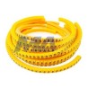 Marcador Amarillo Tipo Anillo Letra U  Para Cable Calibre 20-14 Awg X 1000 Uds