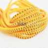 Marcador Amarillo Tipo Anillo De Números No. 0 - 9  Para Cable Calibre 20-14 Awg X 1000 Uds De Cada Numero
