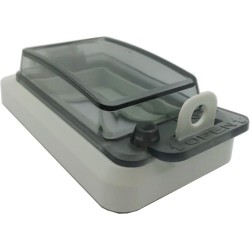 VENTANA ACRILICA PARA PANEL/GABINETE DE CONTROL CON BASE METALICA PARA BREAKER DE RIEL DIN DE 1-3 POLOS MARCA TM