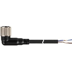 CONECTOR CABLE HEMBRA 2 CABLES DC PVC 2 M LARGO