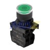 BOTON PULSADOR COLOR VERDE LUZ 100-240VAC CONTACTO NO MARCA AUTONICS