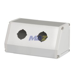 CAJA TRIANGULAR PARA PULSADOR 22MM 2 HUECO LARGO 86MM, MARCA AUTONICS