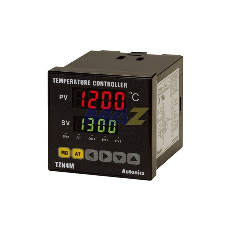 CONTROL TEMP TZN 72X72MM 100-240VAC SAL.RELE + 2 ALARMAS