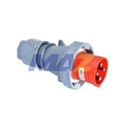 CLAVIJA INDUSTRIAL 3P+T 63A  IP67 6H 380-415VAC ROJO