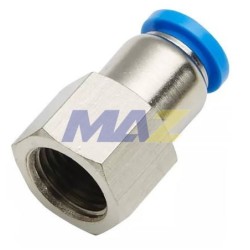 ADAPTADOR DE BRONCE CROMADO PARA MANGUERA DE 10MM CON ACOPLE RAPIDO A HEMBRA ROSCADA 38 PULG