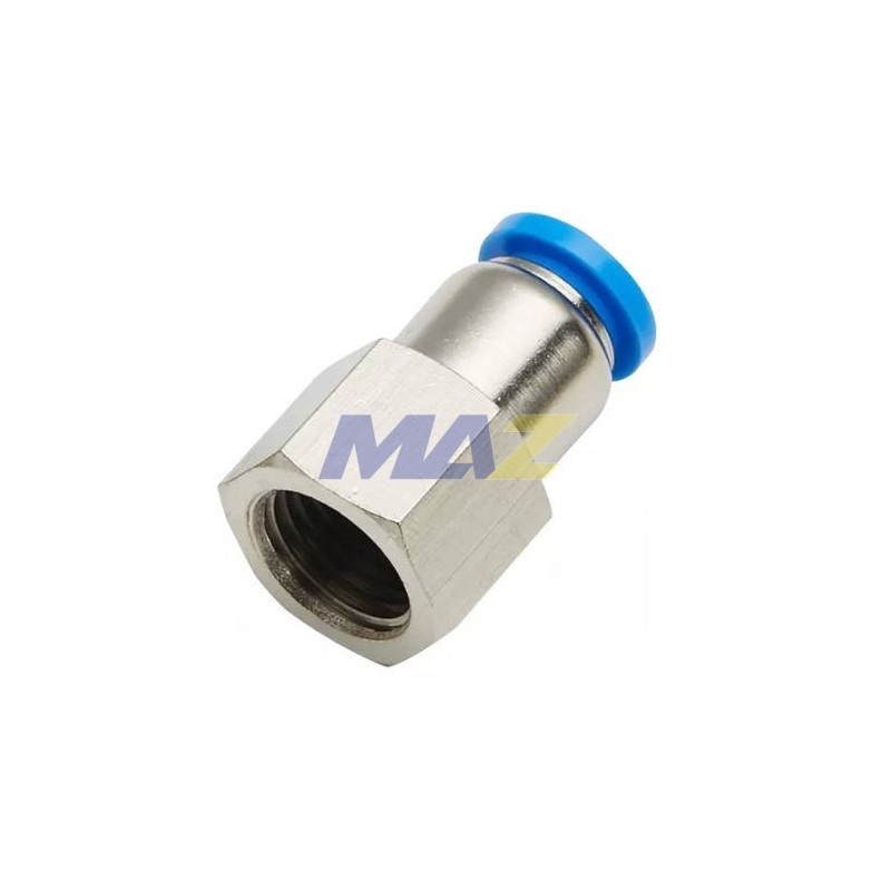 ADAPTADOR DE BRONCE CROMADO PARA MANGUERA DE 10MM CON ACOPLE RAPIDO A HEMBRA ROSCADA 38 PULG