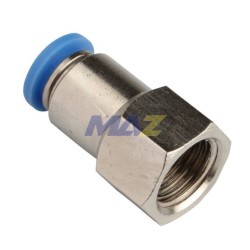 ADAPTADOR DE BRONCE CROMADO PARA MANGUERA DE 12MM CON ACOPLE RAPIDO A HEMBRA ROSCADA 38 PULG