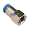 ADAPTADOR DE BRONCE CROMADO PARA MANGUERA DE 12MM CON ACOPLE RAPIDO A HEMBRA ROSCADA 12 PULG