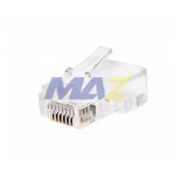 CONECTOR RJ45 CAT 6 MACHO 50 MICRONES TEKLINK