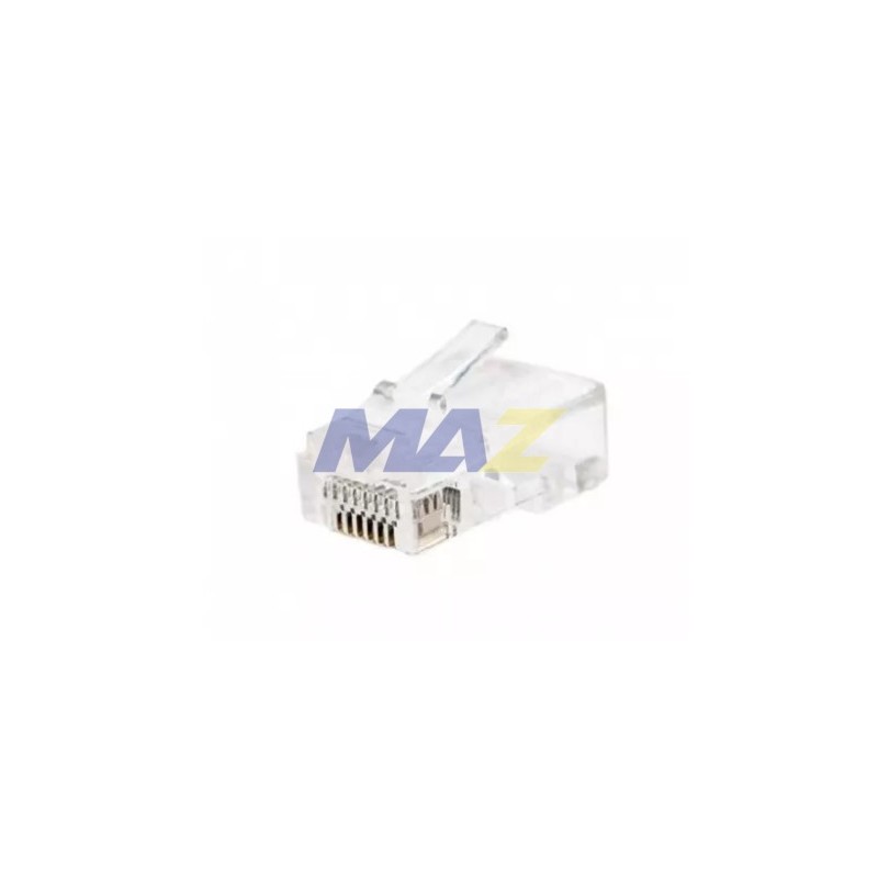 CONECTOR RJ45 CAT 6 MACHO 50 MICRONES TEKLINK