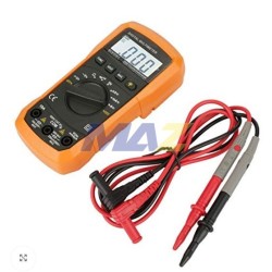 MULTIMETRO DIGITAL PANTALLA LCD RANGO AUTOMATICO 600V 10A 20MOHM 20KHZ MARCA PEAKMETER