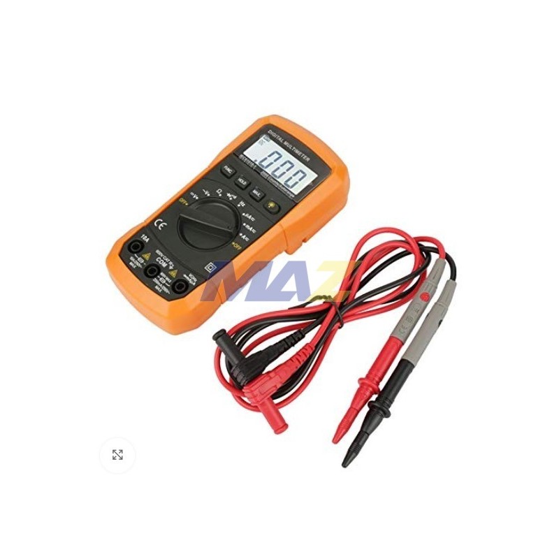 MULTIMETRO DIGITAL PANTALLA LCD RANGO AUTOMATICO 600V 10A 20MOHM 20KHZ MARCA PEAKMETER