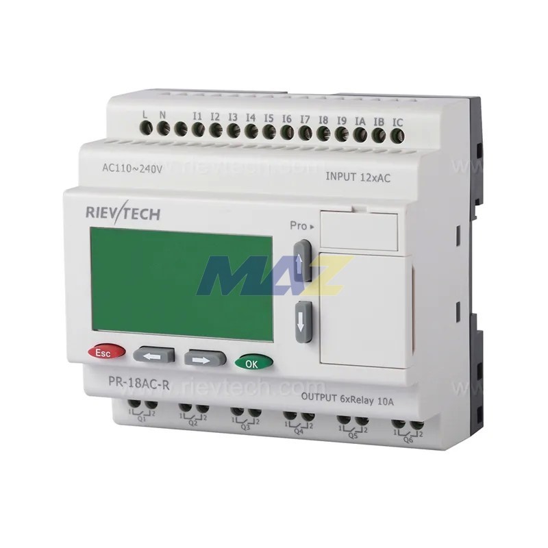 MINI PLC CON PANTALLA 110-240VAC 12 ENTRADAS DIGITALES Y 6 SALIDAS RELE