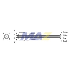 CABLE PARA SENSOR DE CONECTOR M12 HEMBRA 4 HILOS