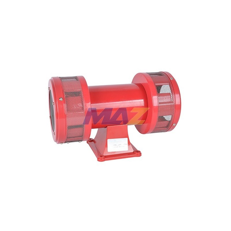 SIRENA ROTACION METALICA MOTOR 120V 160DB 153X267X183MM ROJA