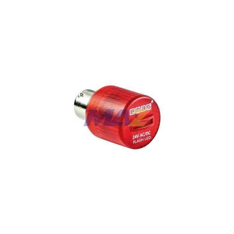 ACCESORIO LED ROJO ESTROBOSCOPICO 24V AC/DC PARA LUZ TORRE DE 50MM