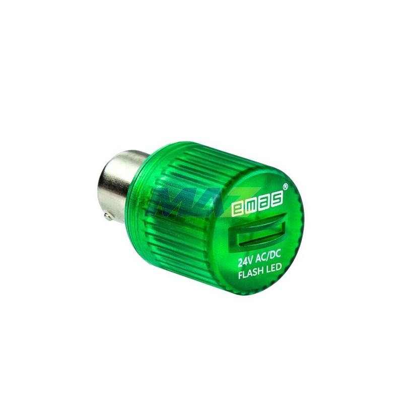 ACCESORIO LED VERDE ESTROBOSCOPICO 24V AC/DC PARA LUZ TORRE DE 50MM