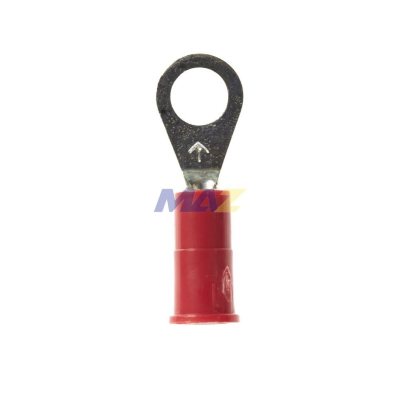 TERMINAL DE OJO (4.8MM DIA) PARA CABLE 22-18AWG FORRO ROJO