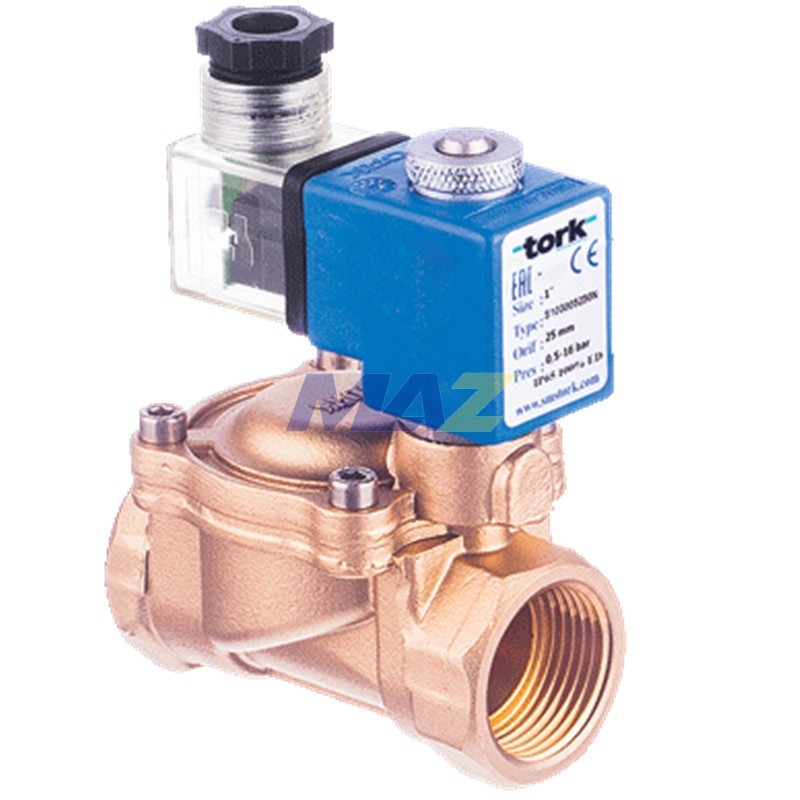 VALVULA SOLENOIDE 2 VIAS 3/4 PULG NC GRADO PROTECCION IP65 FLUIDOS ADMISIBLES AGUA-AIRE-GAS