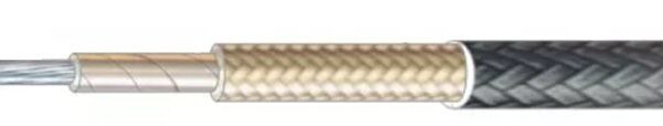 CABLE ESPECIAL ALTA TEMPERATURA FIBRA DE VIDRIO + MALLA ACERO INOXIDABLE 12AWG 1000C 600V NICKEL TRENZADO MAZPAK