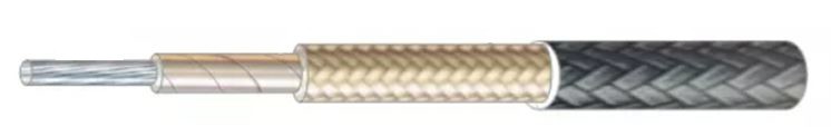 01-01-038_1.jpg CABLE ESPECIAL ALTA TEMPERATURA FIBRA DE VIDRIO + MALLA ACERO INOXIDABLE 12AWG 1000C 600V NICKEL TRENZADO MAZPAK - Image 1
