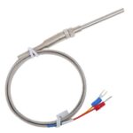 TERMOCUPLA TIPO J, 450C, BULBO DE 4 PULG LARGO X 3/16 PULG, CON ROSCA 5/16 PULG, 2 METROS DE CABLE ENMALLADO, MAZPAK