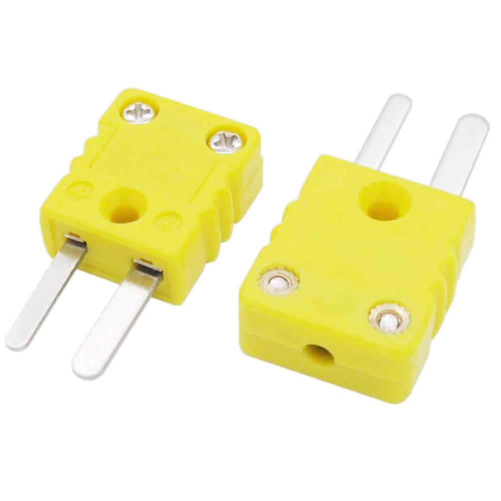 01-05-015_1.jpg TOMA MINIATURA PARA TERMOCUPLA TIPO K PIN PLANO AMARILLO, MAZPAK - Image 1