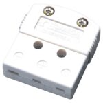 TOMA MINIATURA PARA SENSOR RTD 3 HILOS PIN PLANO COLOR BLANCO, MAZPAK