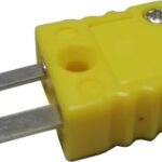 MINI CONECTOR PARA TERMOCUPLA TIPO K DE PATA PLANA COLOR AMARILLO MARCA MAZPAK