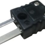 ENCHUFE MINIATURA PARA TERMOCUPLA TIPO J PIN PLANO NEGRO, MAZPAK