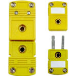 ENCHUFE TERMOCUPLA TIPO K AMARILLO PIN REDONDO