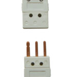 MINI CONECTOR MARCA MEROLEZ MACHO PARA RTD DE PATA PLANA COLOR BLANCO