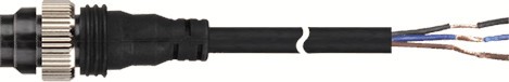 02-02-008_1-1.jpg CABLE PARA SENSOR CONECTOR HEMBRA M12 4 PINES 3 HILOS VOLTAJE DC 2m DE LARGO - Imagen 1