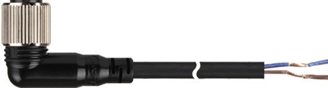 02-02-011_1-1.jpg CABLE PARA SENSOR CONECTOR HEMBRA TIPO L M12 4 PINES 2 HILOS VOLTAJE DC 2m DE LARGO - Imagen 1