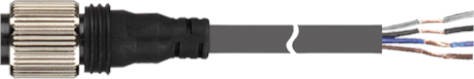 02-02-045_1.jpg CABLE PARA SENSOR CONECTOR HEMBRA M12 4 PINES 4 HILOS DC 5m DE LARGO - Image 1