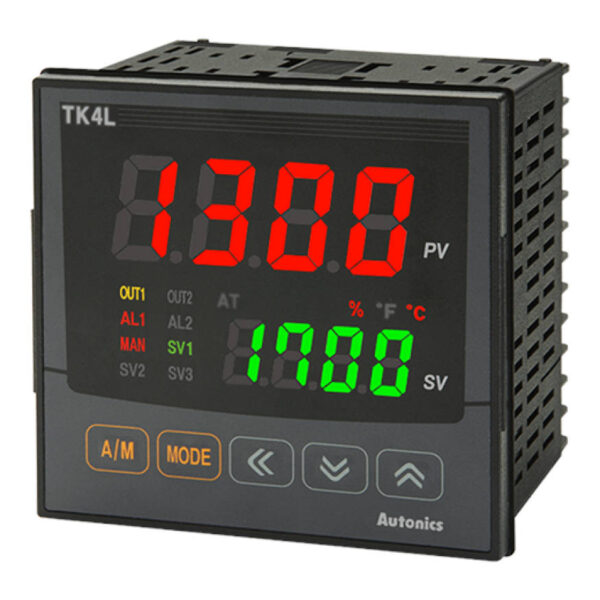 CONTROL TEMPERATURA 96X96X65mm TIPO ENTRADA TERMOPAR, RTD, ANALOGA 0-10V 0-20 mA 4-20mA  2DOS SALIDAS DE CONTROL TIPO RELE OPCION ALARMA 1/2  100-240VAC  CONTROL ON-OFF, PID