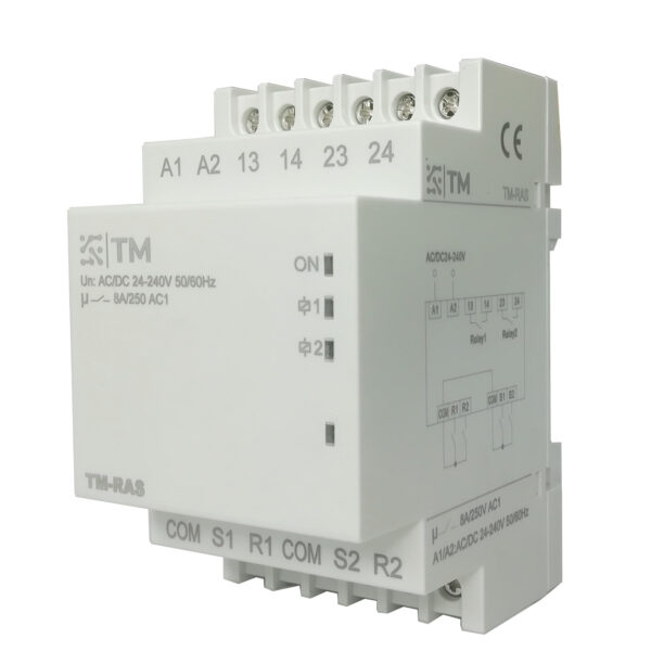 RELE PARA ALTERNADO Y SIMULTANEADO 24-240VAC MARCA TM