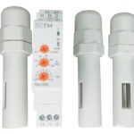 RELE DE CONTROL DE NIVEL POR ELECTRODO 2/3 ELECTRODOS 24-240VAC/DC SENSIBILIDAD AJUSTABLE 5K-100K SALIDA 1PDT 8A MARCA TM